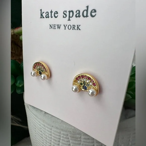 Kate Spade Wishes Rainbow Stud Earrings - Picture 4 of 4
